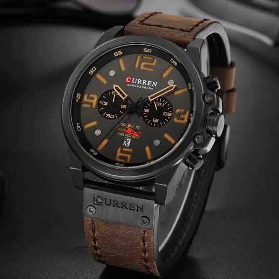 Picture of Curren 8314 Fashion Classic Black White Chronograph Watch for Men-Black