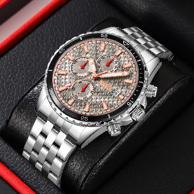 Picture of SKMEI 9334 Men Quartz Watches Classic Stopwatch Business Male Calendar Steel Watches-Black Gold