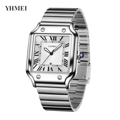 Picture of The Latest High Fashionable Luxury Stainless Steel Watch Waterproof and Luminous Blue Quartz Men's Watch-Silver