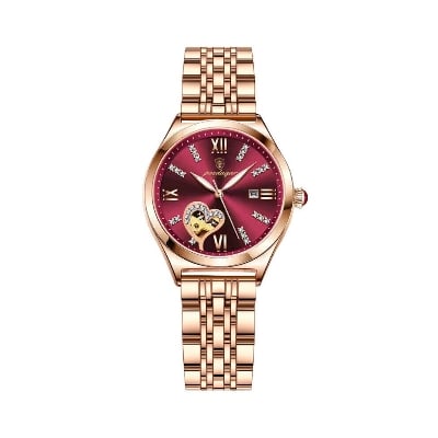 Picture of Poedagar 320 Women Watches Luxury Brand Rose Gold Ladies Wrist Watches Stainless Steel Waterproof Quarzt Wristwatch Reloj Mujer 2025-Red