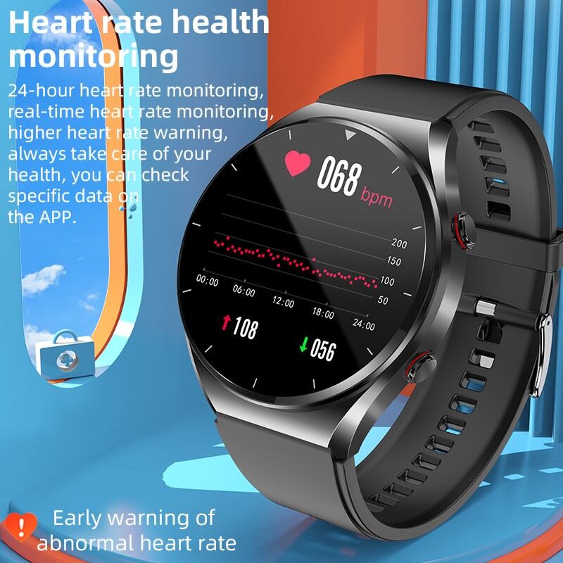 Picture of 2026 New Noninvasive Blood Gloucose ECG+PPG Smart Watch Men Heart Rate Blood Oxygen Health Smartwatch IP67 Waterproof Sport Watch-Black