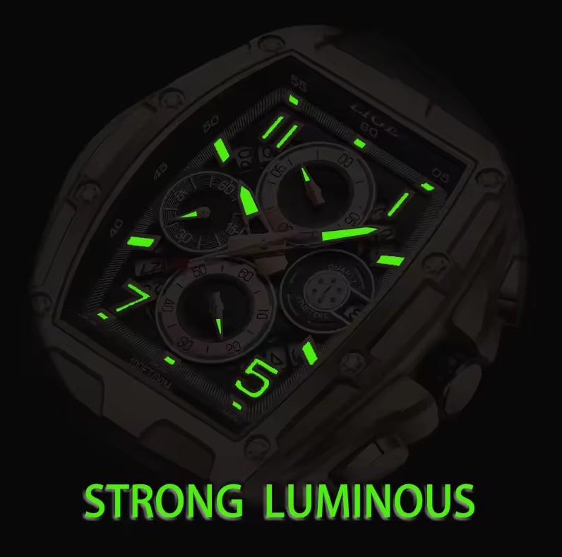 Picture of LIGE 89110A Men's Watches Sports Silicone Watch Men Luminous Chronograph Waterproof Watch for Men Male Clock Relogios Masculino+Box-Black