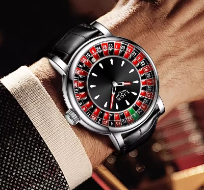 Picture of LIGE 2025 LG89161 Creative Luxury Watches men Roulette Game Dial Fashion Mens Watch Waterproof Luminous Quartz Wristwatches Reloj Hombre-Black