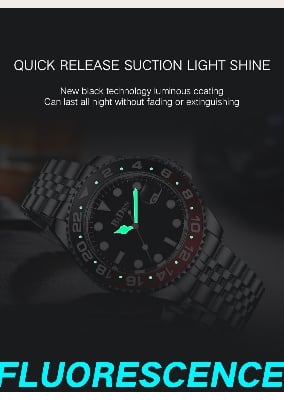 Picture of BIDEN Men's Watch Multi functional Quartz Watch Solid
Steel Strap Six Pin Multi functional Waterproof Calendar
Men's Clock-Black silver