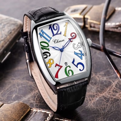 Picture of CHENXI 8217 Luxury Men's Quartz Leather Watch-Black