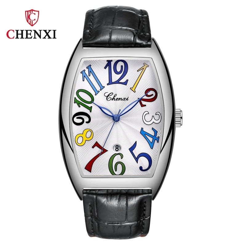 Picture of CHENXI 8217 Luxury Men's Quartz Leather Watch-Black