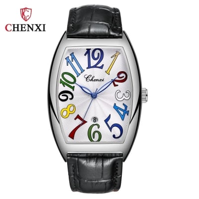 Picture of CHENXI 8217 Luxury Men's Quartz Leather Watch-Black