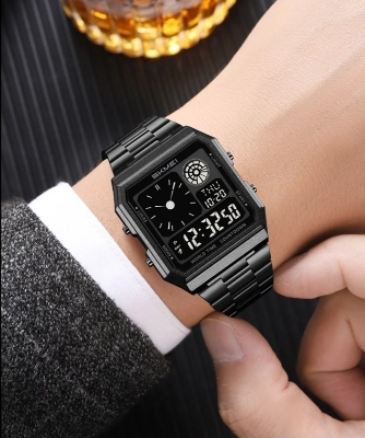 Picture of SKMEI 2353 World Digital Electronic Watch For Men Women Waterproof Outdoor Sport Stainless Steel Strip Wristwatches Reloj Hombre