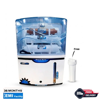 Picture of Zen Aqua Grand Plus RO+UV+UF+Zinc+Copper+Alkaline 9 Stage Water Purifier White