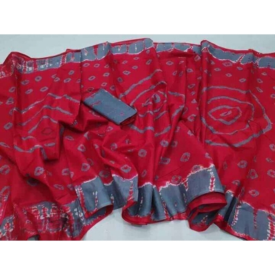 Picture of Tangail Cotton Batik Print Saree for Women - Elegant Traditional Wear