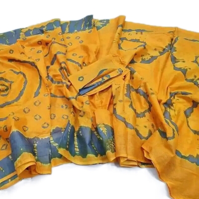 Picture of Tangail Cotton batik print Saree For Women