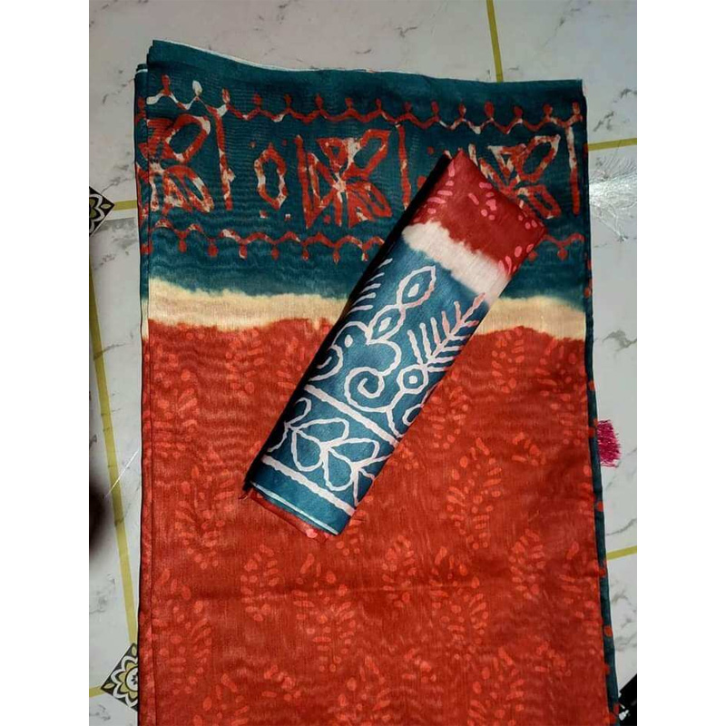 Picture of Chanderi Silk Digital Printed tassel Saree Soft and comfortable 12.5 Hand Saree For Women