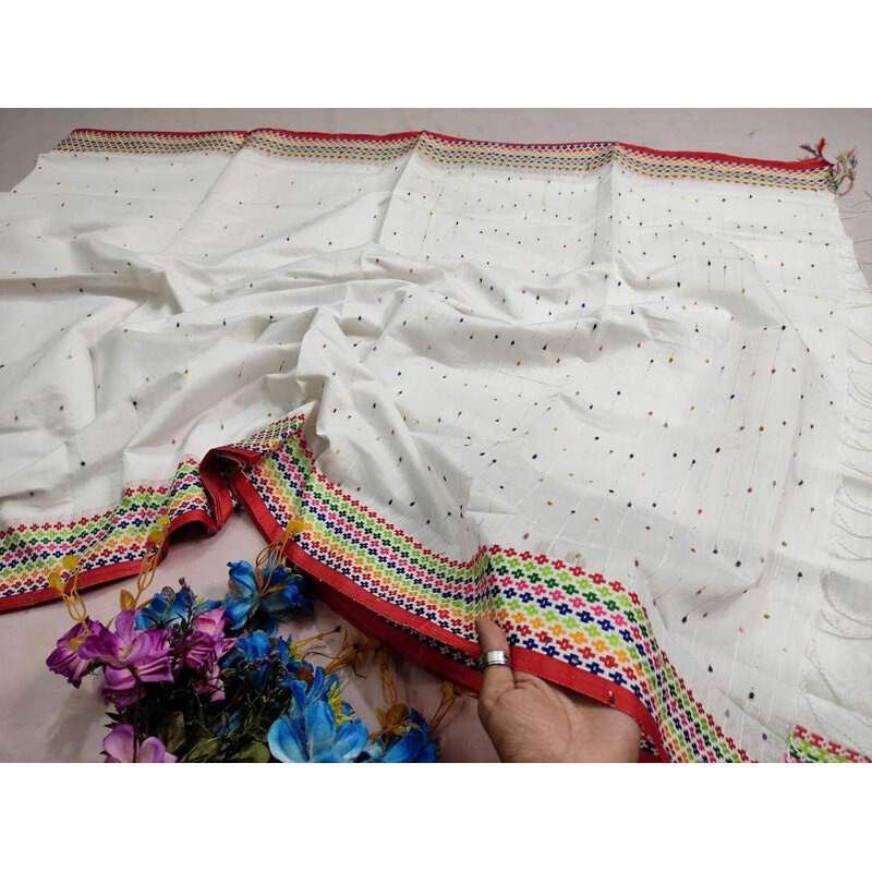 Picture of 8 hand Khesh Yellow Colour Saree For Small Baby - Sari