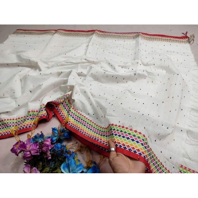 Picture of 8 hand Khesh Yellow Colour Saree For Small Baby - Sari