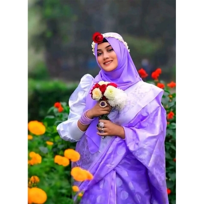 Picture of Elevate Your Look with Unique Trendy and Fashionable Design Soft Silk Katan Saree-Purple