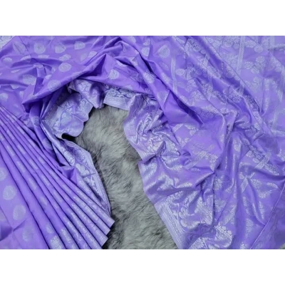 Picture of Elevate Your Look with Unique Trendy and Fashionable Design Soft Silk Katan Saree-Purple