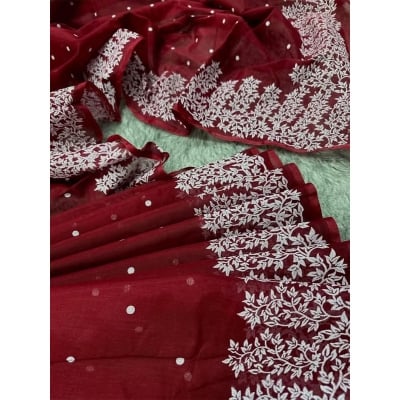 Picture of Treandy Collection Vairal afsan print saree for women-Maroon