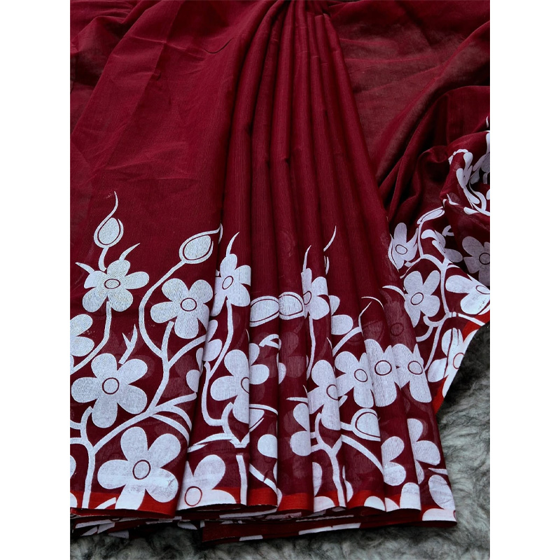 Picture of New Treandy Collection Vairal afsan print saree for women-Maroon