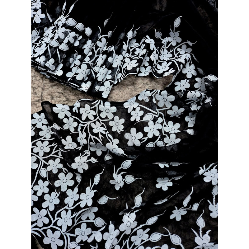 Picture of New Treandy Collection Vairal afsan print saree for women-Black