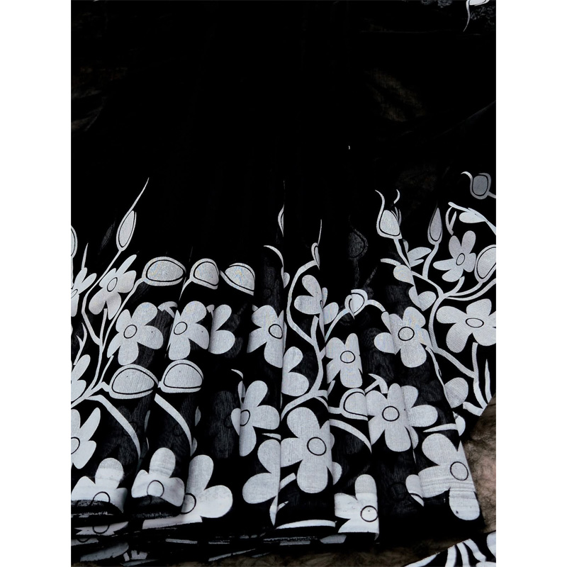 Picture of New Treandy Collection Vairal afsan print saree for women-Black