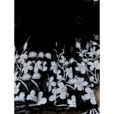 Picture of New Treandy Collection Vairal afsan print saree for women-Black