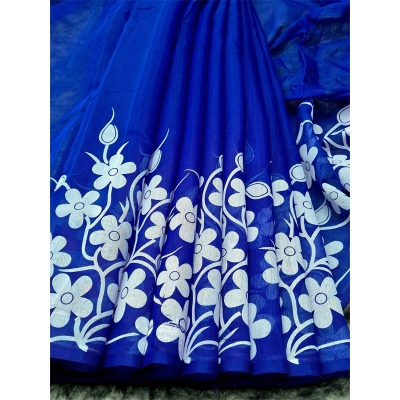Picture of New Treandy Collection Vairal afsan print saree for women-Blue