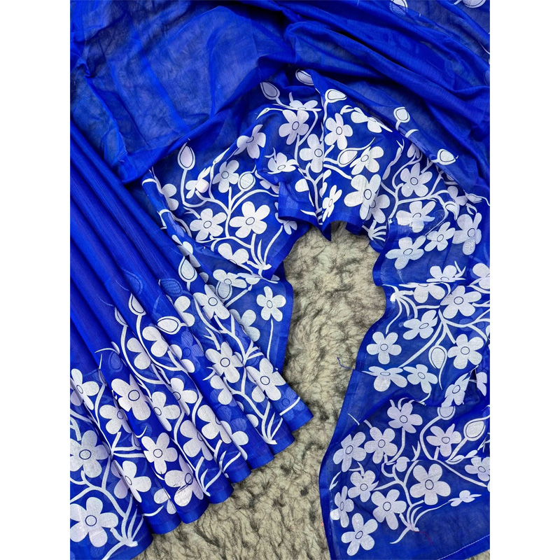 Picture of New Treandy Collection Vairal afsan print saree for women-Blue