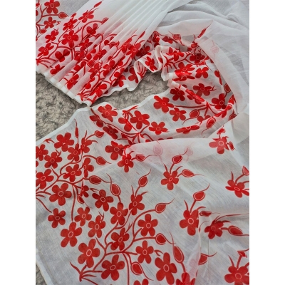 Picture of New Treandy Collection Vairal afsan print saree for women-White