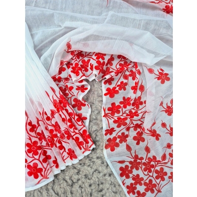 Picture of New Treandy Collection Vairal afsan print saree for women-White