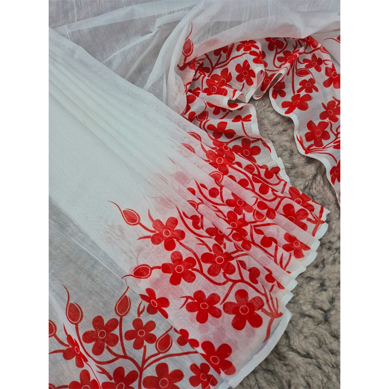 Picture of New Treandy Collection Vairal afsan print saree for women-White