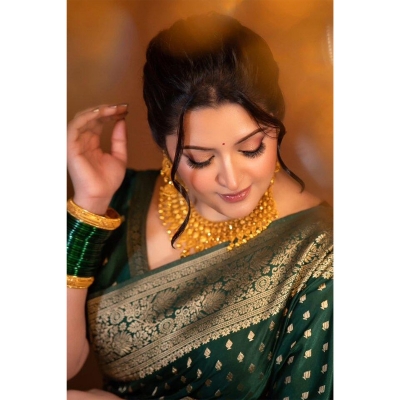 Picture of Most Popular Pori Moni Indian Design Soft Silk Katan Saree - Elegant and Suitable For Any Occasion-Multicolor