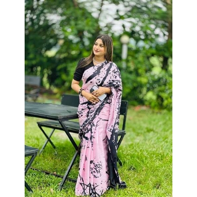 Picture of Chanderi Silk Digital Printed tassel Saree Soft and comfortable 12.5 Hand Saree For Women-Multicolor