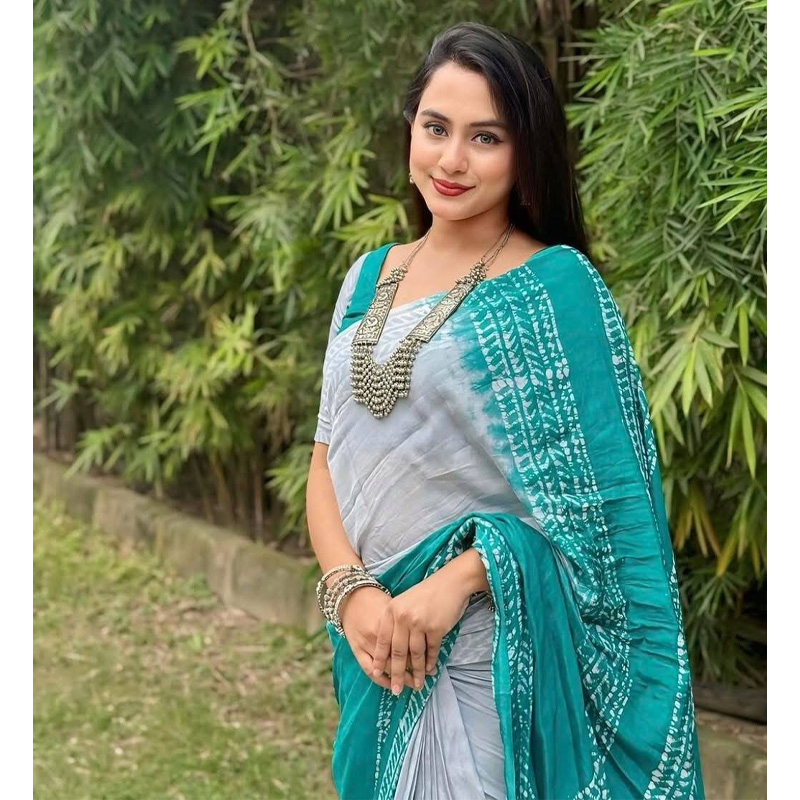 Picture of Chanderi Silk Digital Printed tassel Saree Soft and comfortable 12.5 Hand Saree For Women-Multicolor