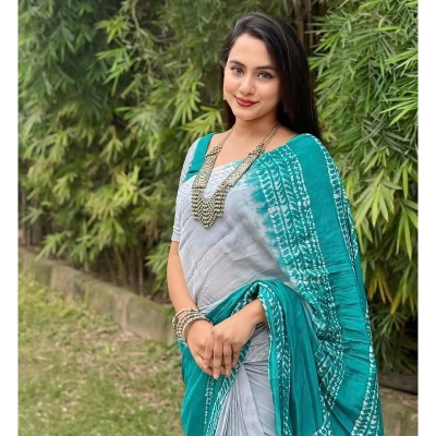 Picture of Chanderi Silk Digital Printed tassel Saree Soft and comfortable 12.5 Hand Saree For Women-Multicolor