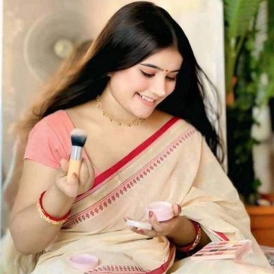 Picture of Most Popular Trendy Halfsilk Kantha Stitch Saree With Blouse Piece-off white