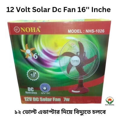 Picture of NOHA Solar Fan 16 Inch / Noha 16' Half Stand Solar Fan /16 Inch 12v Dc Solar Fan