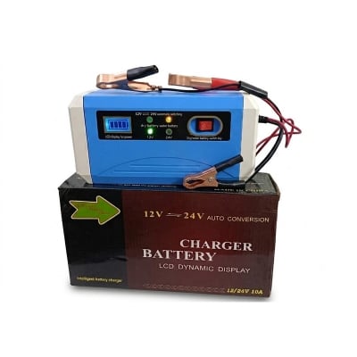 Picture of 12V 24V Auto Conversion Battery Charger 10A | Dry, Lead Acid, Wet & Gel Battery (18Ah–200Ah)