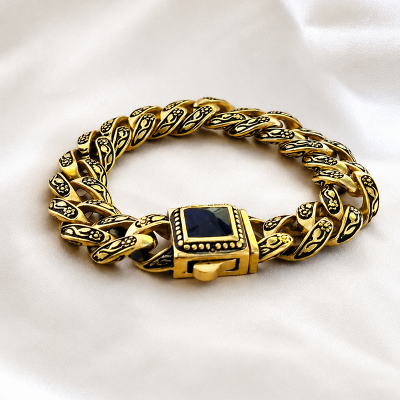 Picture of Men's Premium Stainless Steel Bracelet – Stylish & Durable Fashion Jewelry - Golden