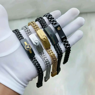 Picture of Men's Luxury Mercedes Chain Bracelet - Silver