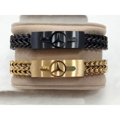Picture of Men's Luxury Mercedes Chain Bracelet - Golden