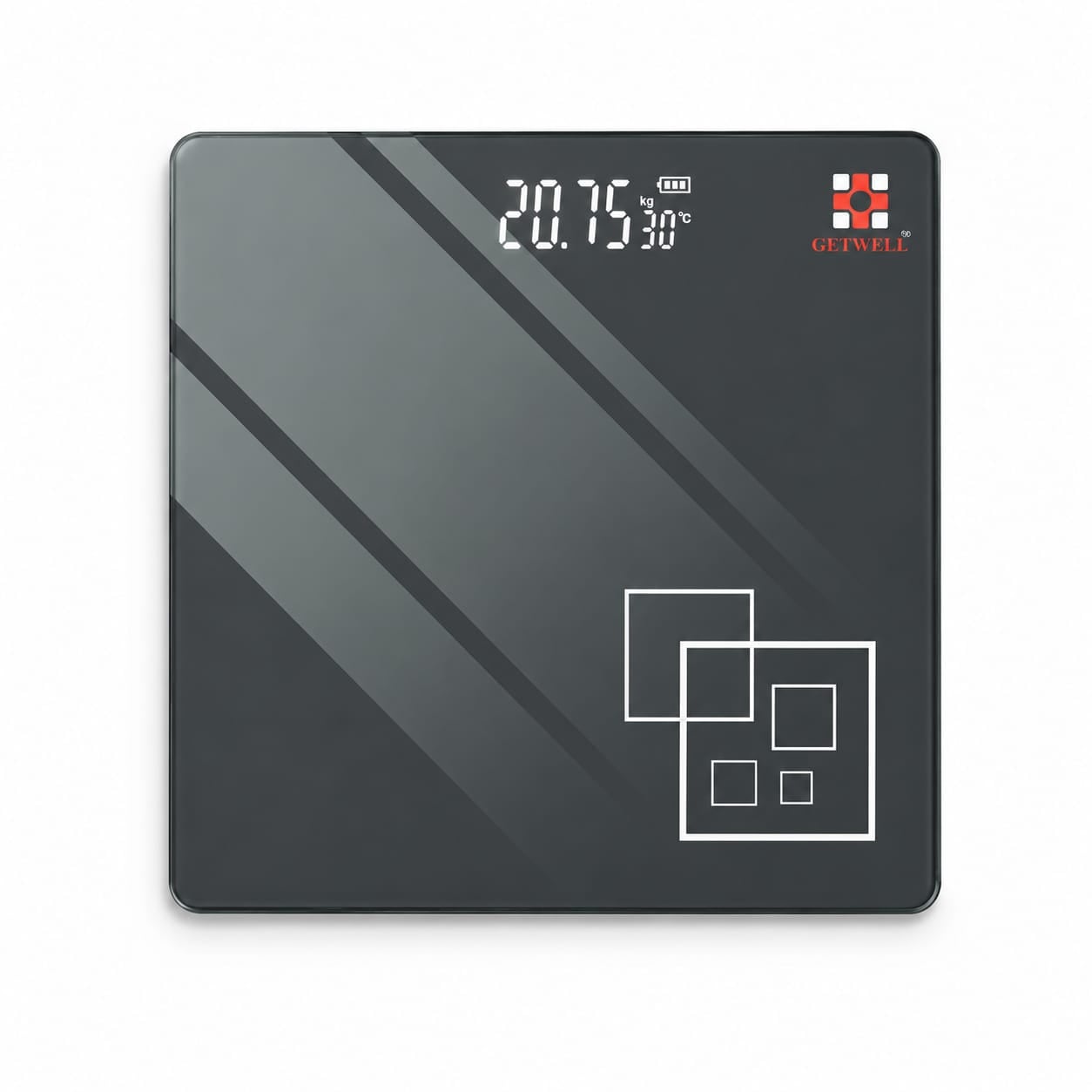 Picture of GETWELL Premium Digital Bathroom Weighing Scale High Precision Electronic Body Weight Machine | Tempered Glass | LCD Display | 180kg Capacity