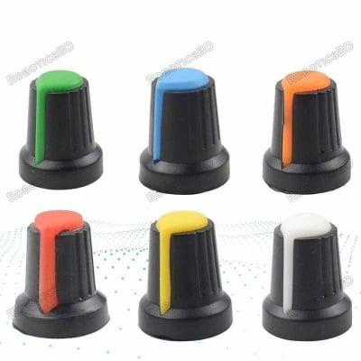 Picture of Shaft Hole Plastic Pentiometer Amplifier Nube 6 Mm Sound Cap Volume Control-WH148-5 PISS-Solar Charge Controller - Sustainable Option(Multicolor)
