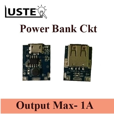 Picture of USB 5V 1A Mini Power Bank Circuit and chargerLuster(Blue)