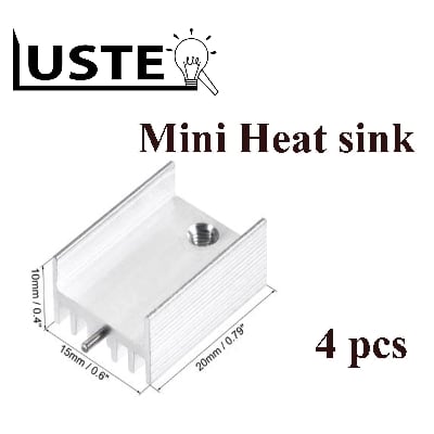 Picture of Heat Sink Regulator IC-15x10x20mm-4Pcs |Luster|(Silver)
