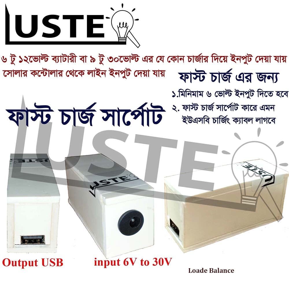 Picture of QC 3.0 2.0 usb fast quick charging module box DIY charge board phone charger |Luster|(White)