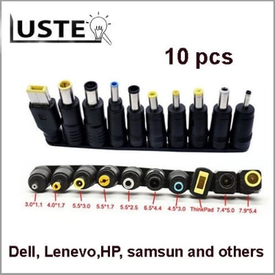 Picture of 10 Tips DC Power Plug Set / Universal Laptop Notebook Input DC Power Plug Set/ Multi DC power converter jack Plug For Charger Converter(Black)