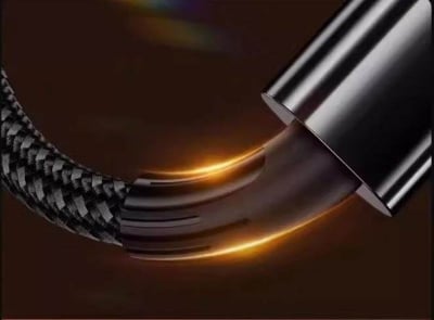 Picture of 10A 120W Super Fast Charging Type C Data Cable Suitable for Huawei Vivo Xiaomi Oppo Honor and all of Mobile Phone Car Charging Cable(Black)