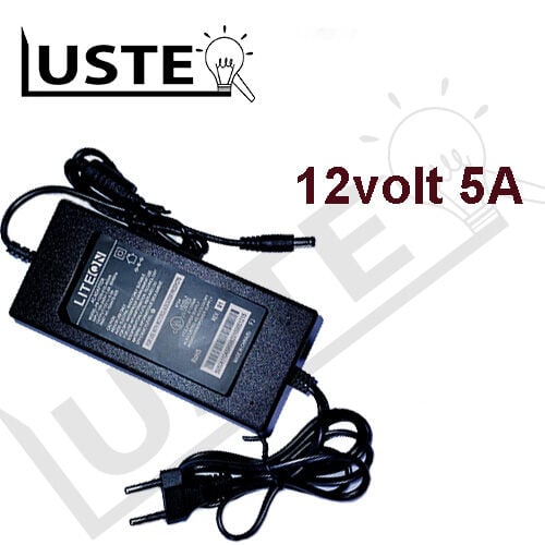 Picture of 12V 5A Power Adapter 60W for Combine CCTV Power LED TV LED Strip Light Charger , Router, onu - Multi Plug - Multi Plug(Black)