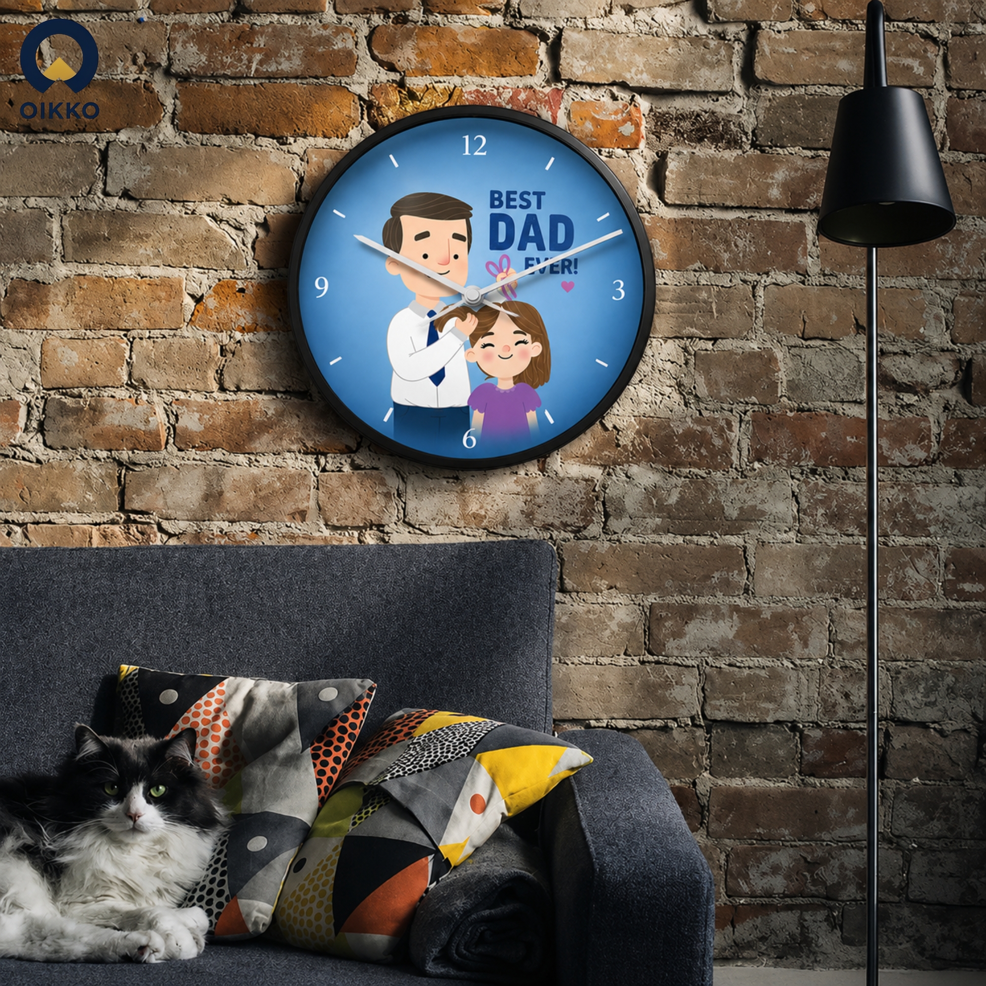 Picture of OIKKO 12 Inch Best Dad Ever Father's Day Wall Clock (Model 31)