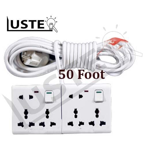 Picture of Heavy Duty Multiplug 6 Port ( 10 to 50 Foot cable) 1200  to 1500 Watt max for computer, Rice Cooker and others.